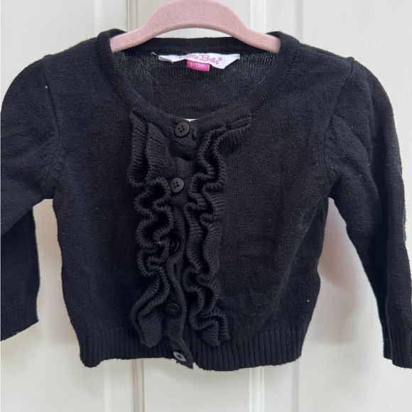 Ruffle Butts 6-12M Girls Black Ruffle Cardigan Sweater - Picture 4 of 4